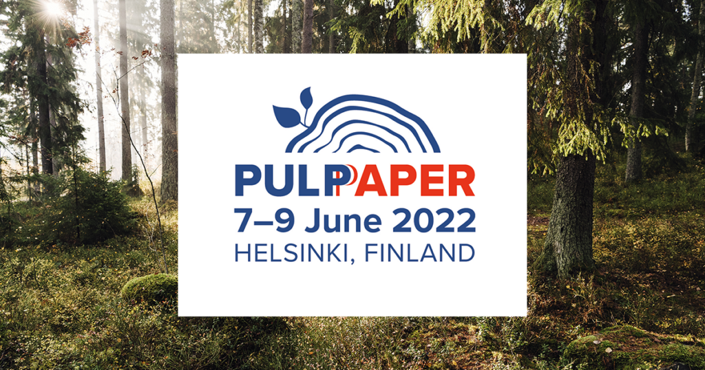 PulPaper2022 logo with forest background